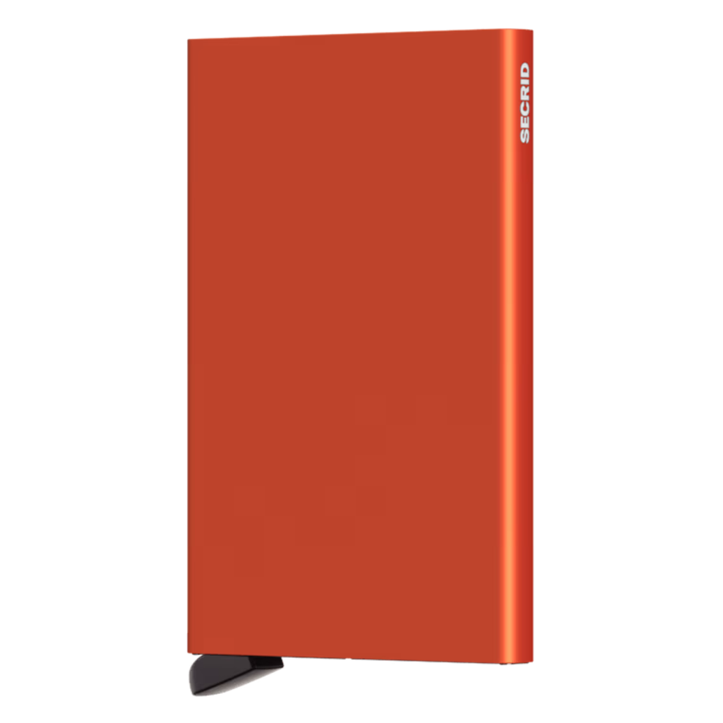 Tarjetero Secrid Aluminio Naranja