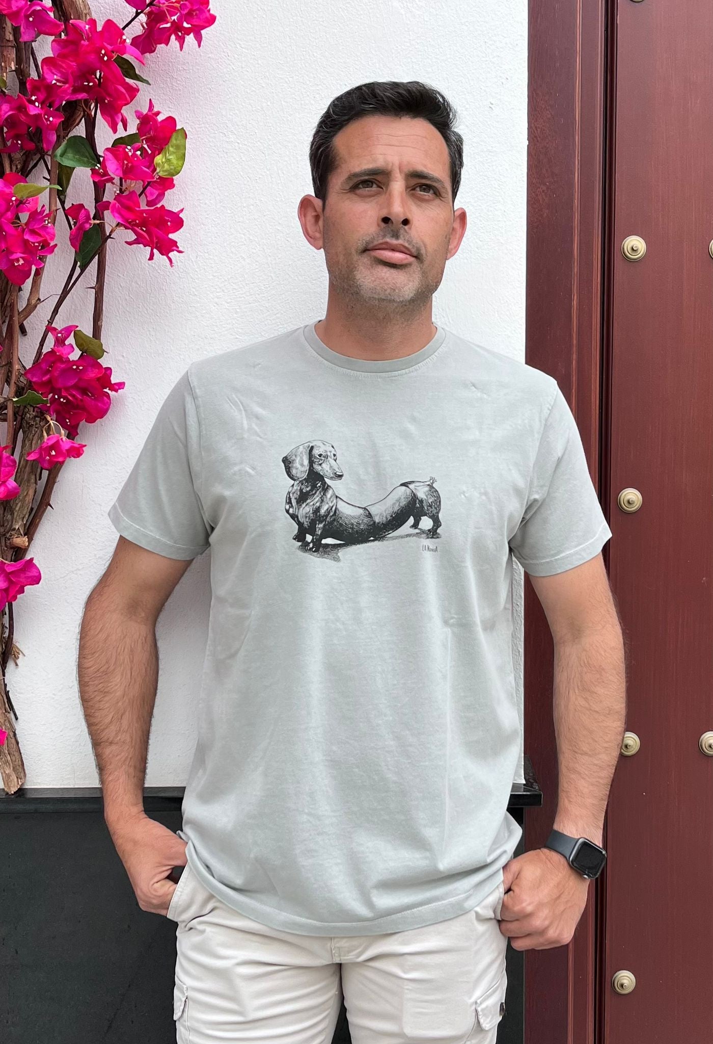 Camiseta Salchicha Cemento