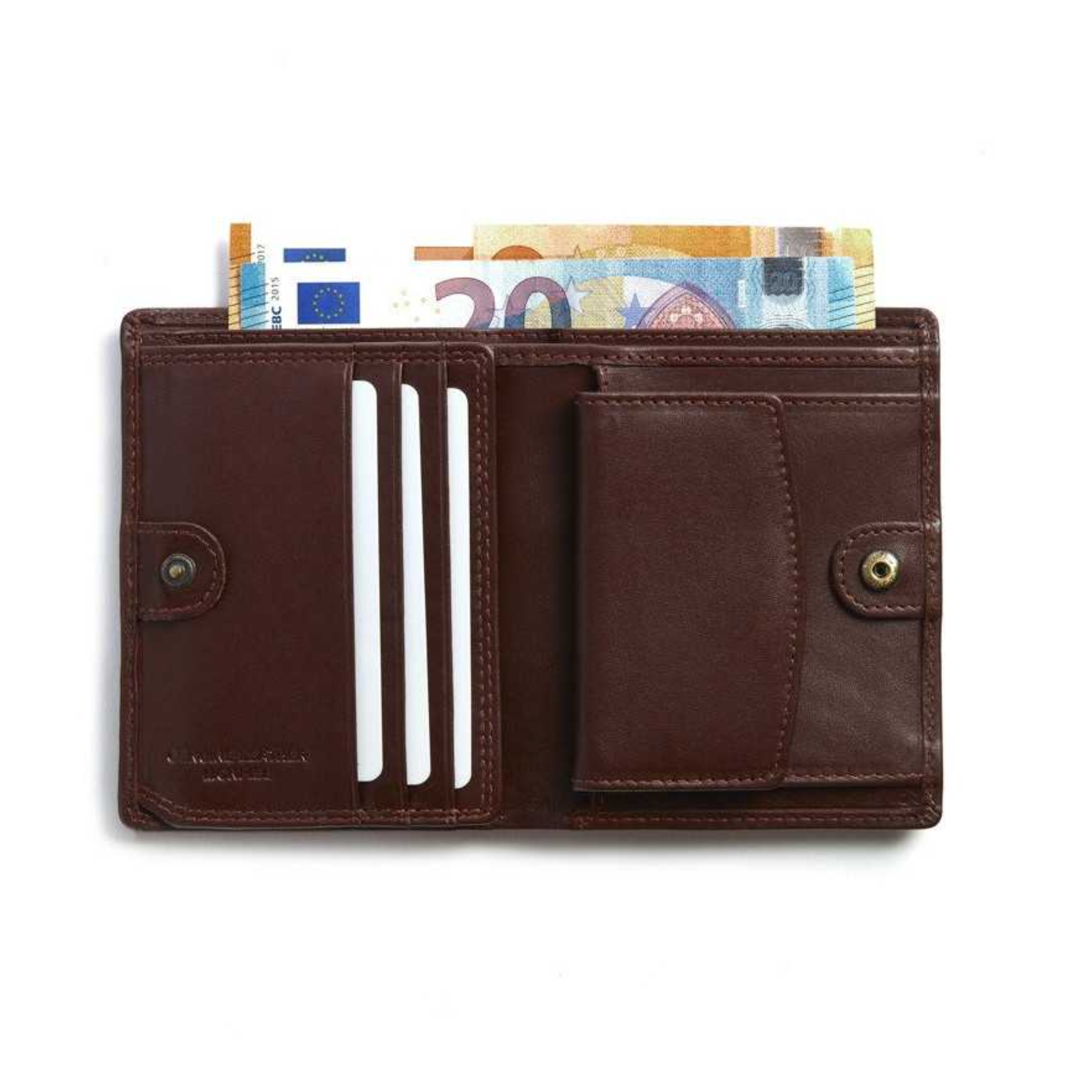 Cartera MP vertical 3 rayas  marron