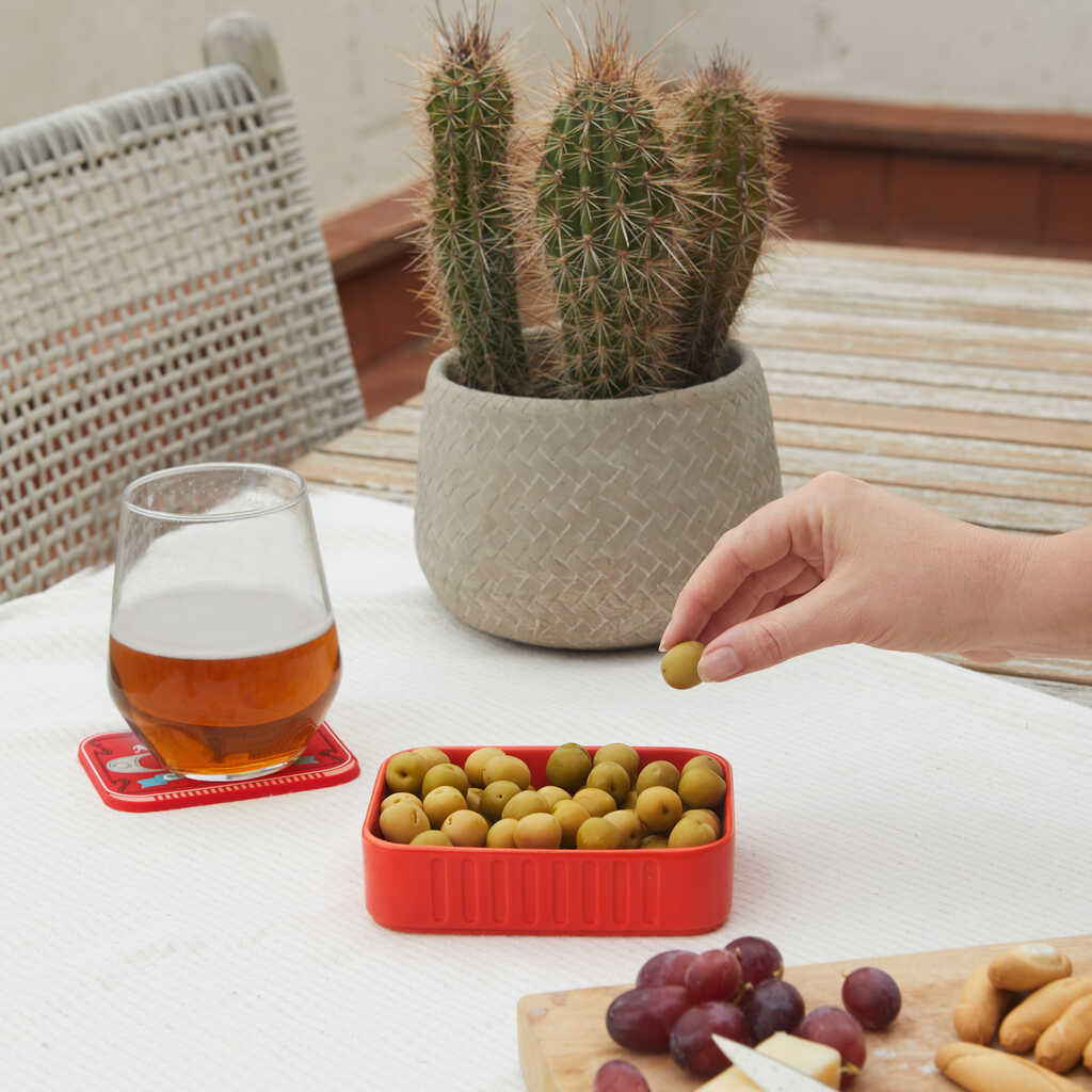 Cuenco de aperitivo lata roja