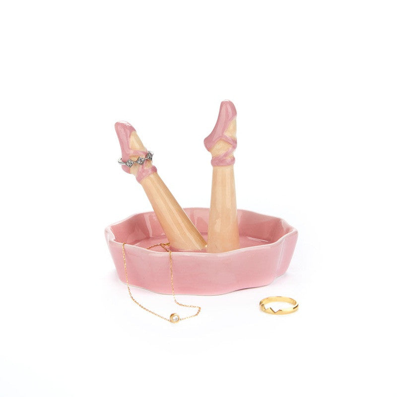 Joyero porta anillos rosa