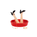 Joyero porta anillos rojo