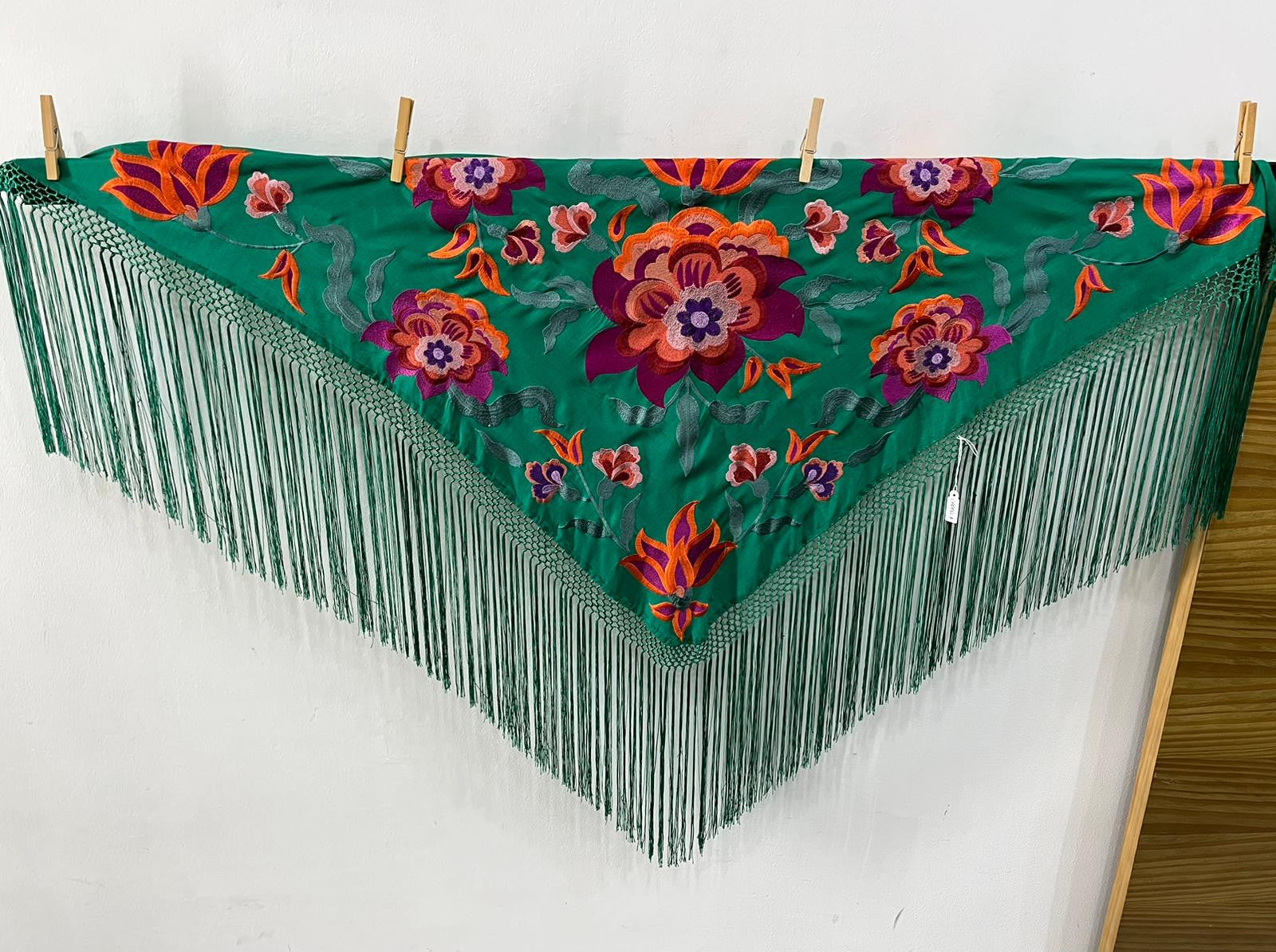 Mantoncillo Carmela verde esmeralda