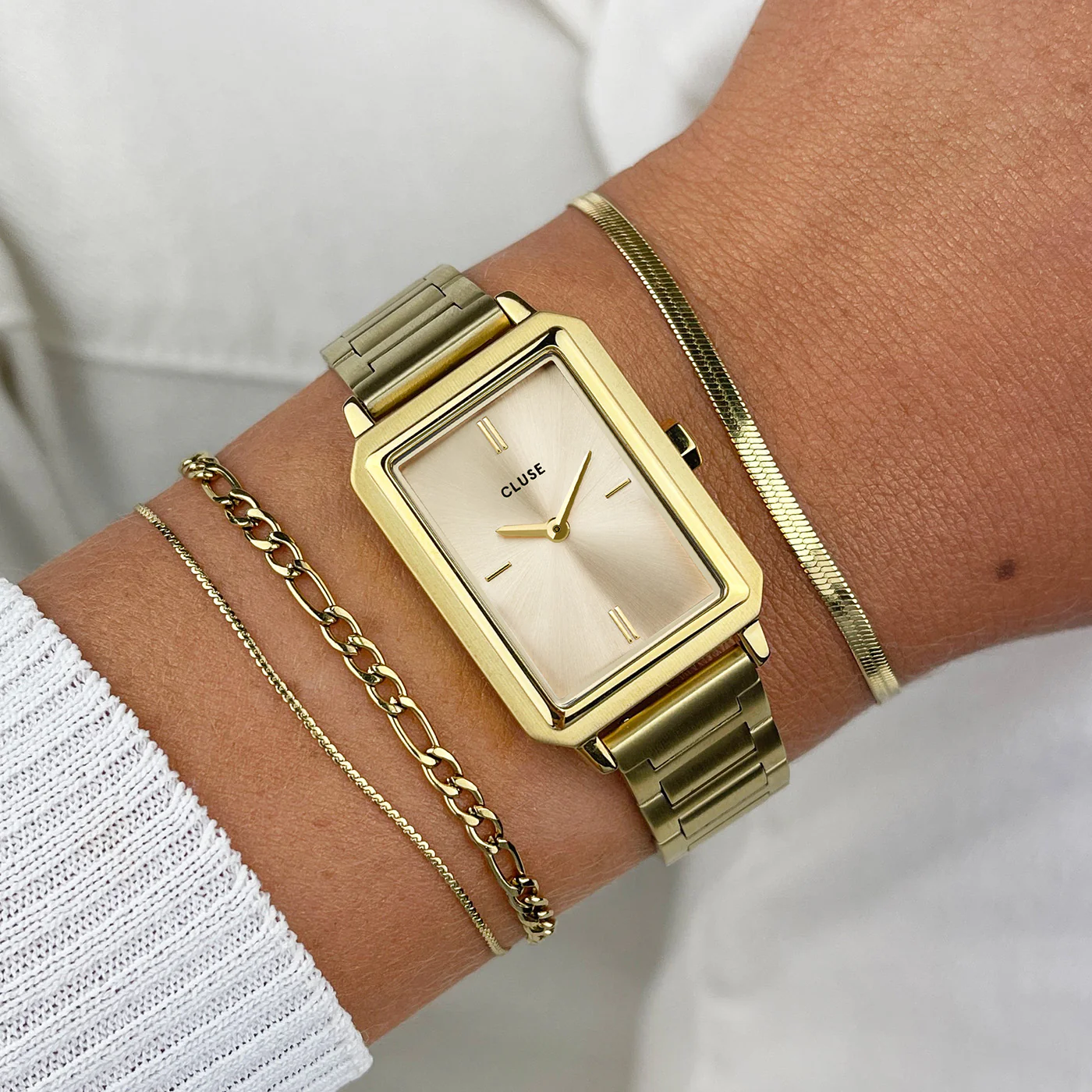Fluette Watch Steel, Full Gold Colour